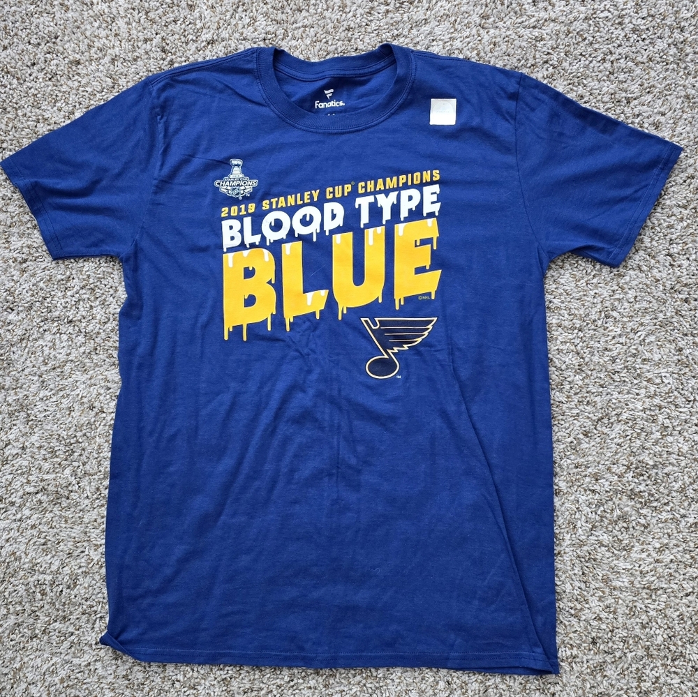 Fanatics St. Louis Blues Men's Large Blue Tee Championship